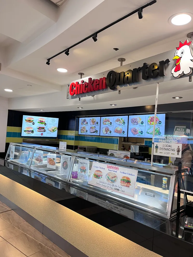 Chicken Quarter storefront with grilled chicken menu at York Mills Centre 4100 Yonge St North York