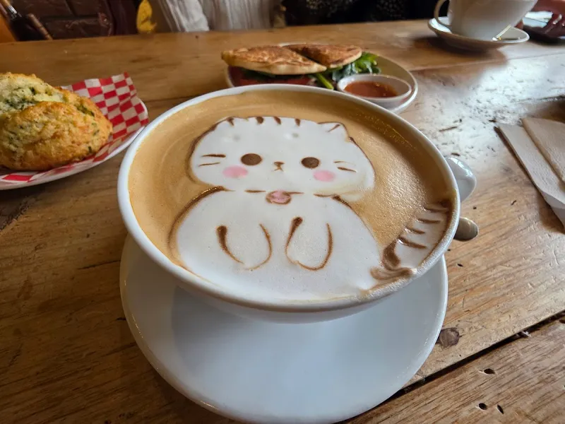 Himalayan Coffee House Yonge St — Totoro matcha latte art