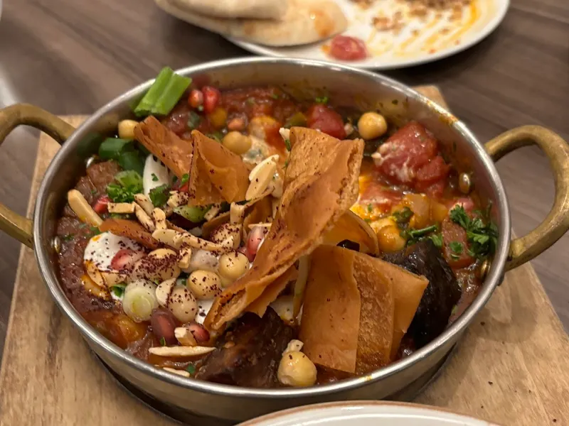 Darna Middle Eastern Kitchen sampler dips and grilled Nabulsi cheese