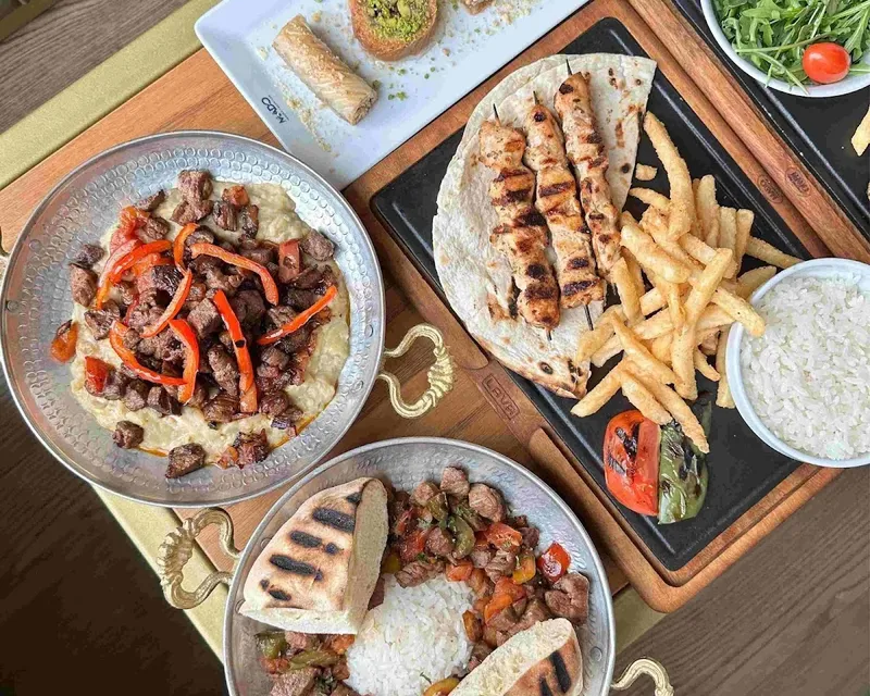 Mado Turkish breakfast tray and pistachio baklava