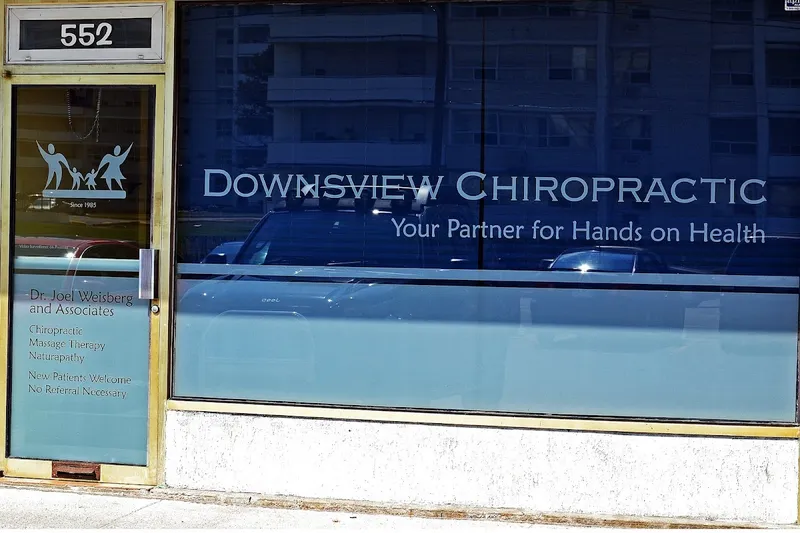 Downsview Chiropractic clinic storefront at 552 Sheppard Ave W, North York