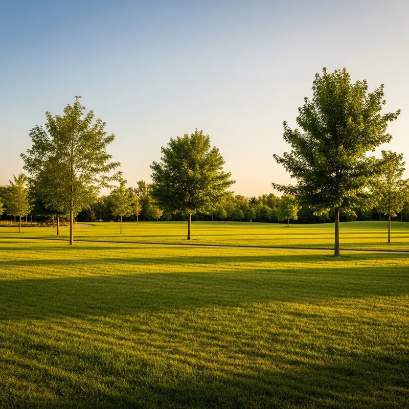 Parkway Forest Park open green field at Don Mills and Sheppard