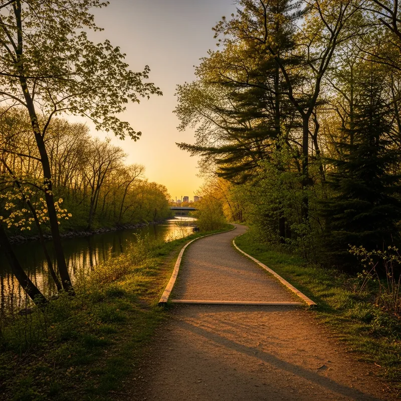 Lower Don Trail through the Don Valley near North York